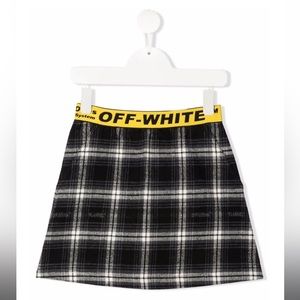 Off-White Kids Check Print Skirt